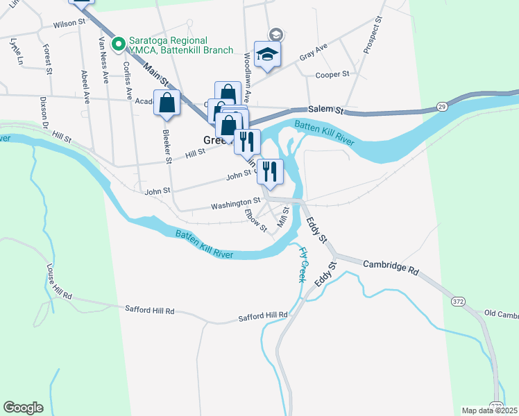 map of restaurants, bars, coffee shops, grocery stores, and more near in Greenwich