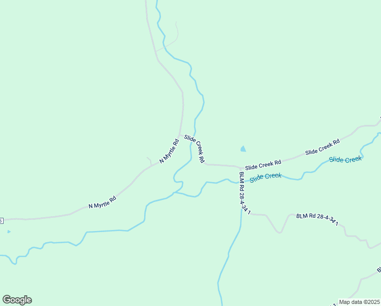 map of restaurants, bars, coffee shops, grocery stores, and more near 101 Slide Creek Road in Myrtle Creek