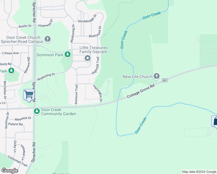 map of restaurants, bars, coffee shops, grocery stores, and more near 929 Harrington Drive in Madison