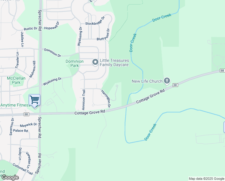 map of restaurants, bars, coffee shops, grocery stores, and more near 931 Harrington Drive in Madison