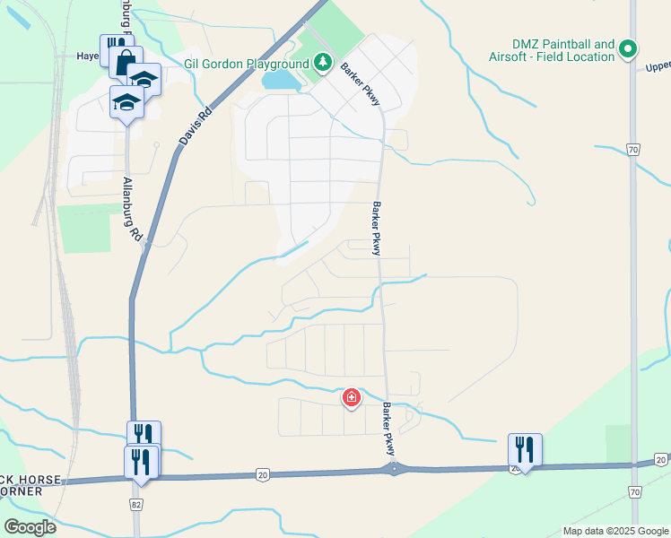 map of restaurants, bars, coffee shops, grocery stores, and more near 35 Venture Way in Thorold