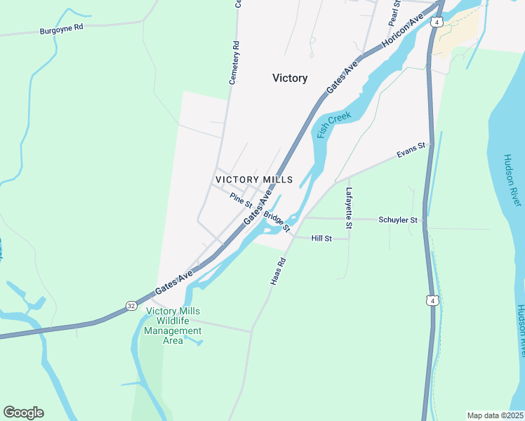 map of restaurants, bars, coffee shops, grocery stores, and more near 50 Gates Avenue in Schuylerville