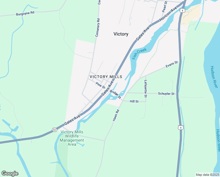 map of restaurants, bars, coffee shops, grocery stores, and more near 50 Gates Avenue in Schuylerville