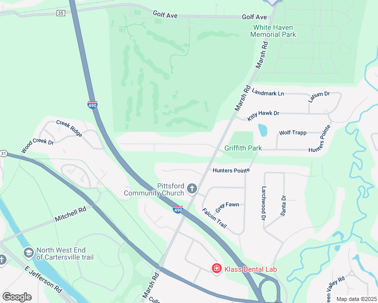 map of restaurants, bars, coffee shops, grocery stores, and more near 7 Pheasant Hollow in Pittsford