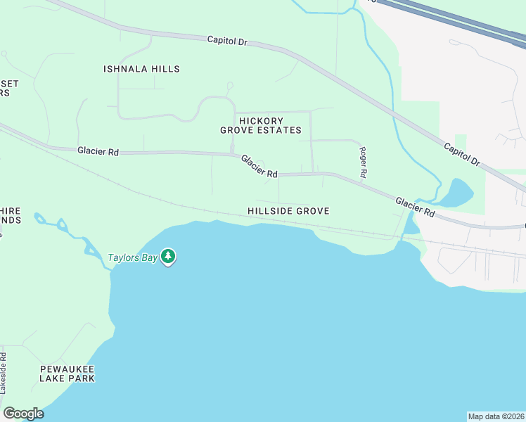 map of restaurants, bars, coffee shops, grocery stores, and more near N39W27499 Hillside Grove Road in Pewaukee