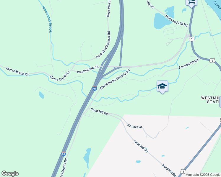map of restaurants, bars, coffee shops, grocery stores, and more near 1308 Westminster Heights Road in Putney