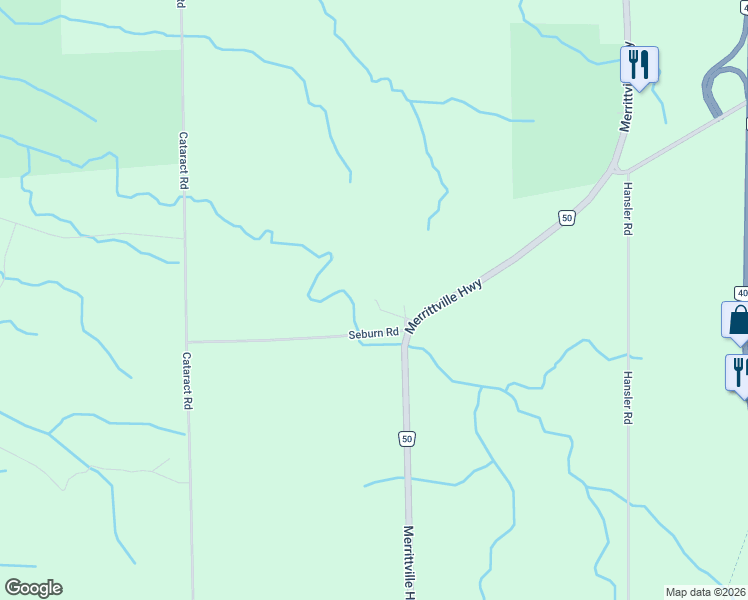 map of restaurants, bars, coffee shops, grocery stores, and more near 2428-2508 Seburn Road in Thorold