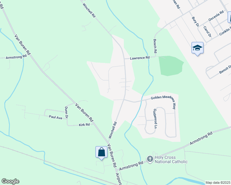 map of restaurants, bars, coffee shops, grocery stores, and more near 129 Winners Way in Warners