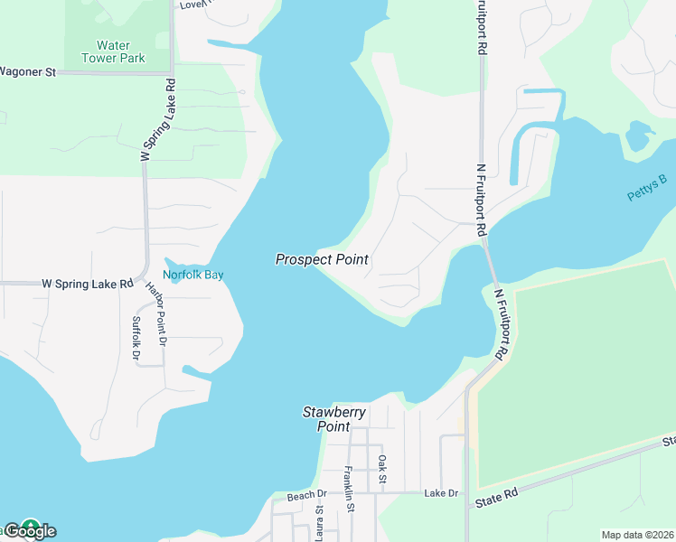 map of restaurants, bars, coffee shops, grocery stores, and more near 17622 Oakwood Dr in Spring Lake