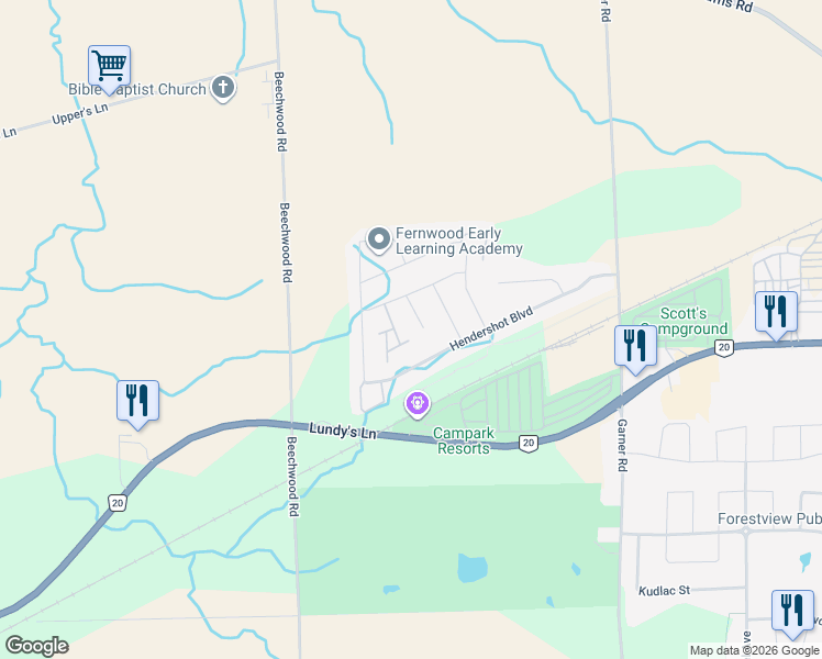 map of restaurants, bars, coffee shops, grocery stores, and more near 5783 Jake Crescent in Thorold