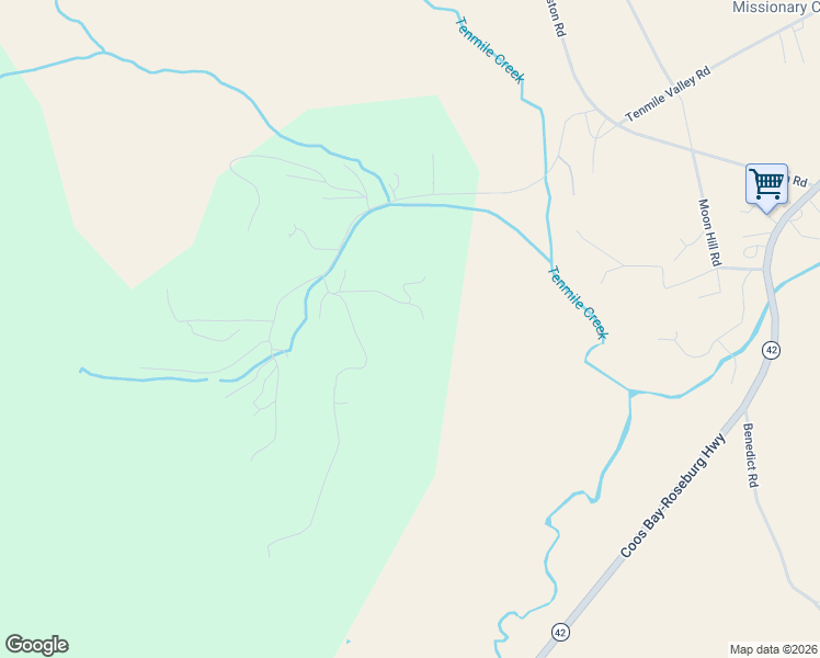 map of restaurants, bars, coffee shops, grocery stores, and more near 160 Dwight Lane in Roseburg