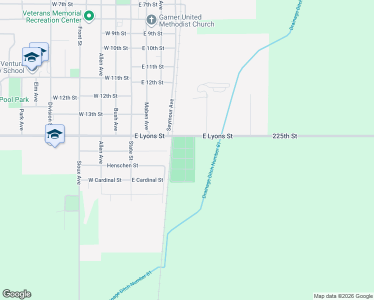 map of restaurants, bars, coffee shops, grocery stores, and more near 880 East Lyons Street in Garner