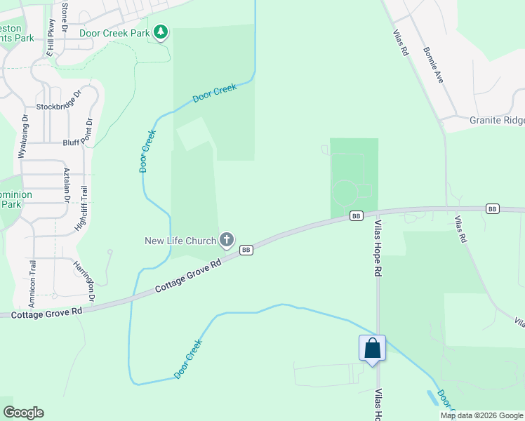 map of restaurants, bars, coffee shops, grocery stores, and more near 3054 Cottage Grove Road in Madison
