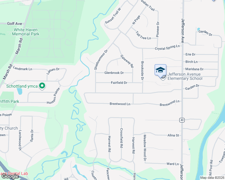 map of restaurants, bars, coffee shops, grocery stores, and more near 57 Brentwood Lane in Fairport