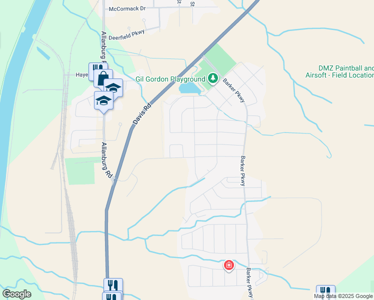 map of restaurants, bars, coffee shops, grocery stores, and more near 21 Sapphire Way in Thorold