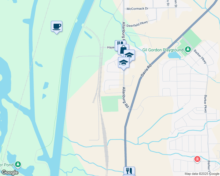 map of restaurants, bars, coffee shops, grocery stores, and more near 43 Lynn Crescent in Thorold