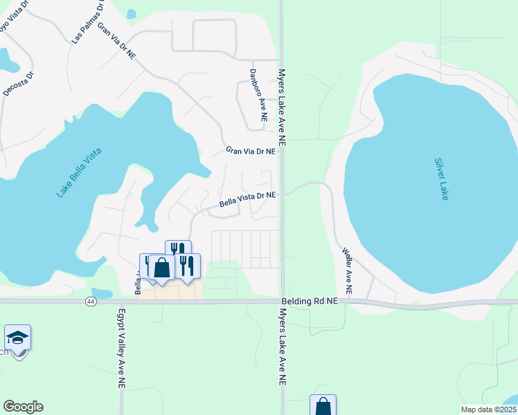 map of restaurants, bars, coffee shops, grocery stores, and more near 7002 South Cannon Place Drive in Rockford