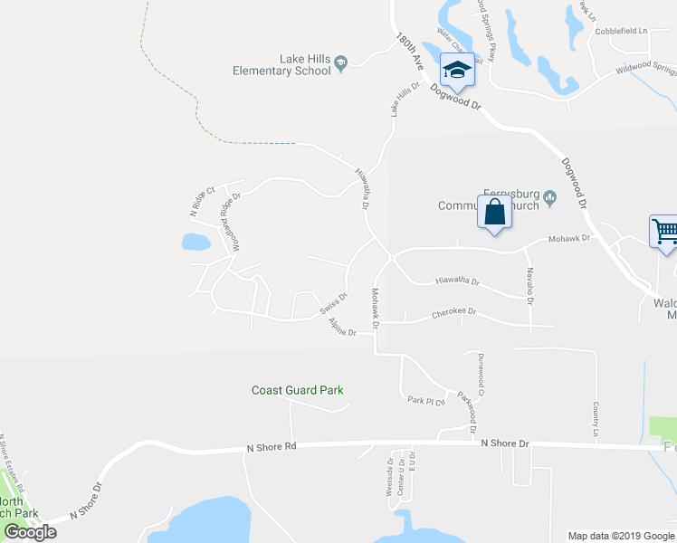 map of restaurants, bars, coffee shops, grocery stores, and more near 18153 Swiss Drive in Spring Lake