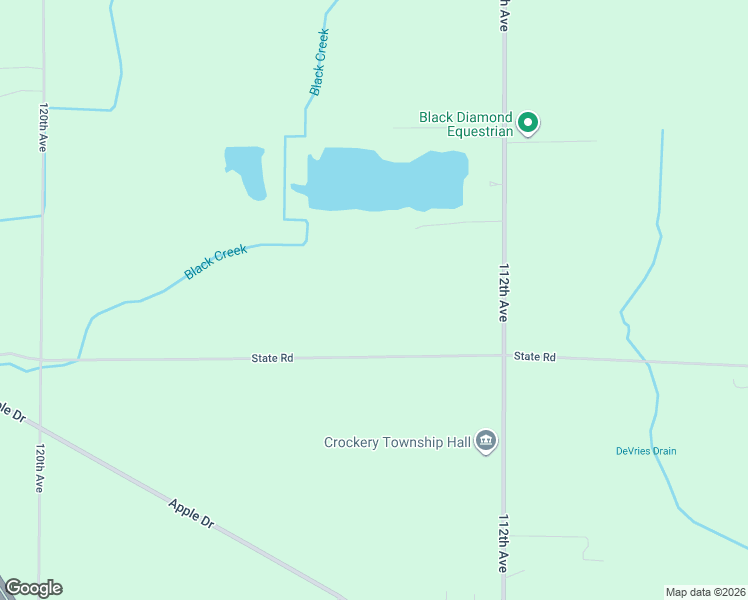 map of restaurants, bars, coffee shops, grocery stores, and more near 11535 State Road in Nunica