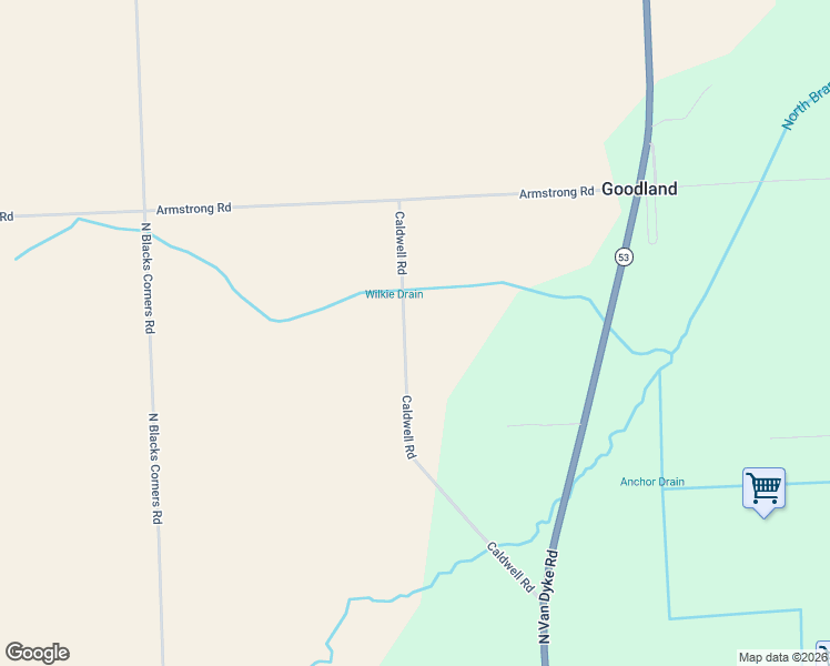map of restaurants, bars, coffee shops, grocery stores, and more near 1860 Caldwell Road in Imlay City