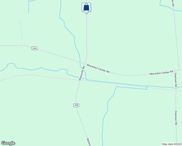 map of restaurants, bars, coffee shops, grocery stores, and more near 2366 Macedon Center Road in Palmyra