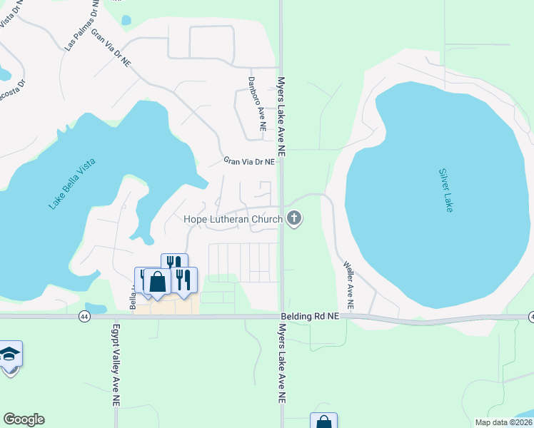 map of restaurants, bars, coffee shops, grocery stores, and more near 7034 South Cannon Place Drive in Rockford