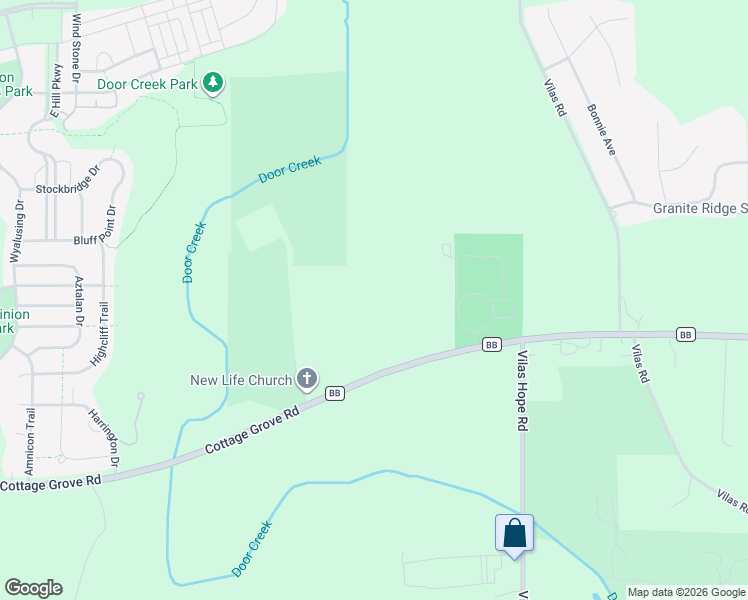 map of restaurants, bars, coffee shops, grocery stores, and more near 3054 Cottage Grove Road in Cottage Grove