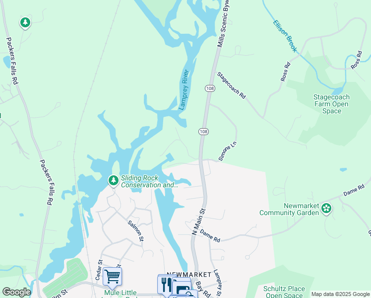 map of restaurants, bars, coffee shops, grocery stores, and more near 310 Newmarket Road in Durham