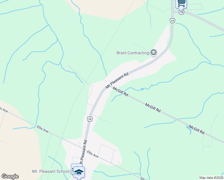 map of restaurants, bars, coffee shops, grocery stores, and more near 269 McGill Road in Brant