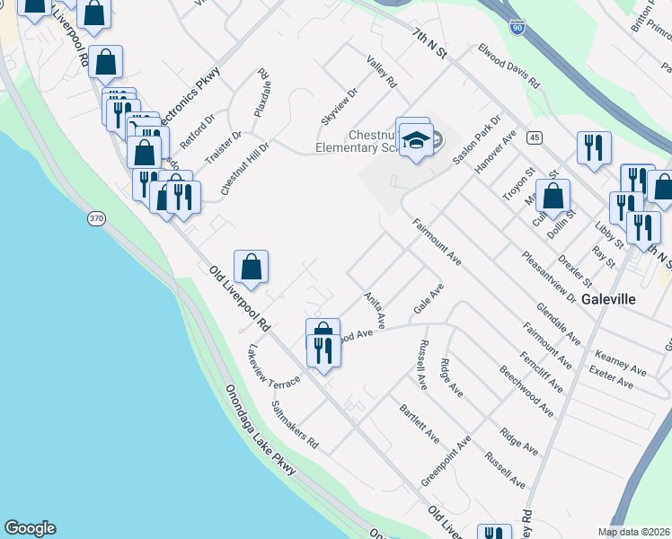 map of restaurants, bars, coffee shops, grocery stores, and more near 100 Kellars Lane in Liverpool