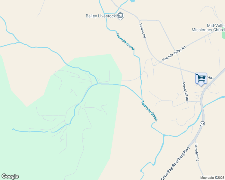 map of restaurants, bars, coffee shops, grocery stores, and more near 470 Lockwood Road in Roseburg