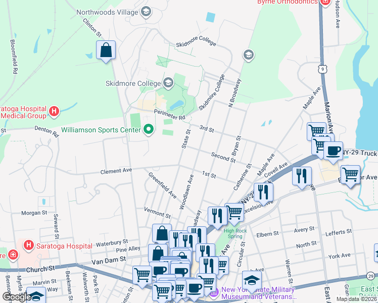 map of restaurants, bars, coffee shops, grocery stores, and more near 16 Second Street in Gansevoort