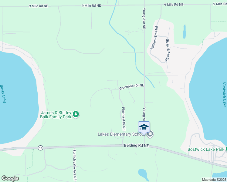 map of restaurants, bars, coffee shops, grocery stores, and more near 7072 Treetop Lane Northeast in Rockford