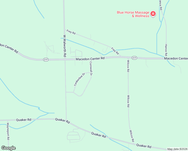map of restaurants, bars, coffee shops, grocery stores, and more near 2396 Cornwall Drive in Macedon