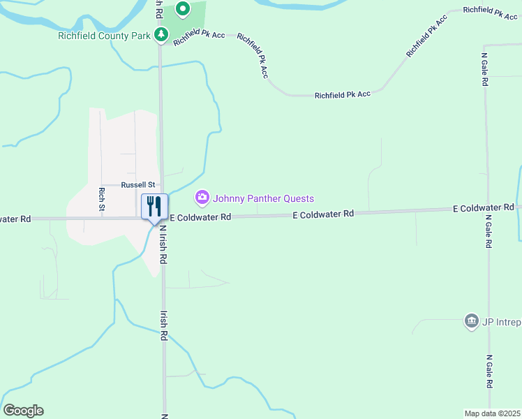 map of restaurants, bars, coffee shops, grocery stores, and more near 8155 East Coldwater Road in Davison