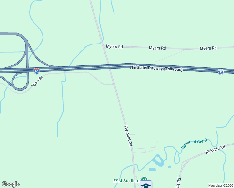 map of restaurants, bars, coffee shops, grocery stores, and more near 6637 Fremont Road in East Syracuse