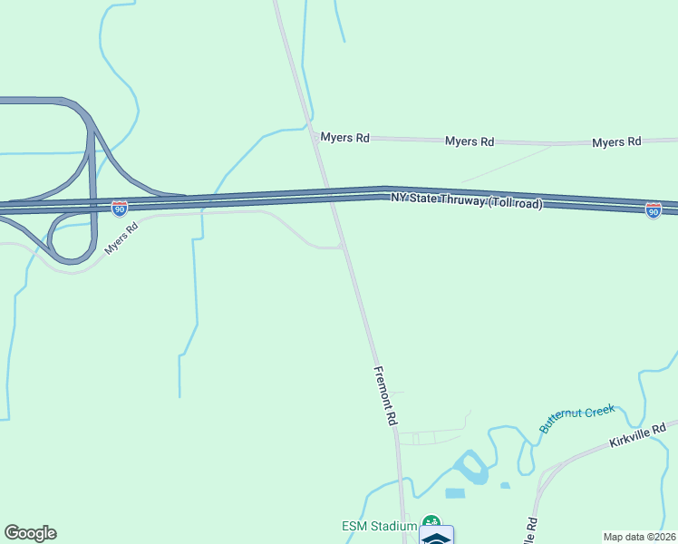 map of restaurants, bars, coffee shops, grocery stores, and more near 6643-66 Fremont Road in East Syracuse