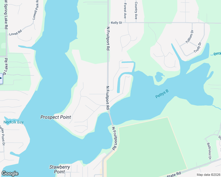 map of restaurants, bars, coffee shops, grocery stores, and more near 15569 Channel View Drive in Spring Lake