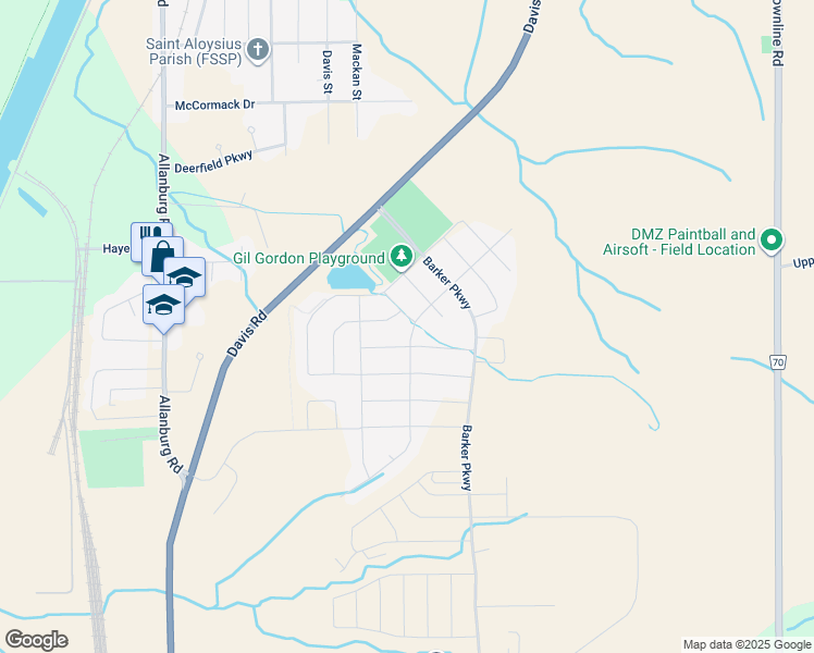 map of restaurants, bars, coffee shops, grocery stores, and more near 35 Venture Way in Thorold