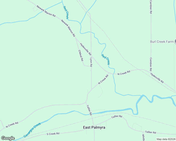 map of restaurants, bars, coffee shops, grocery stores, and more near 2351 Lyon Road in Palmyra