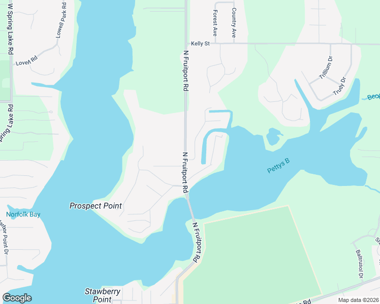 map of restaurants, bars, coffee shops, grocery stores, and more near 17882 Channel View Drive in Spring Lake
