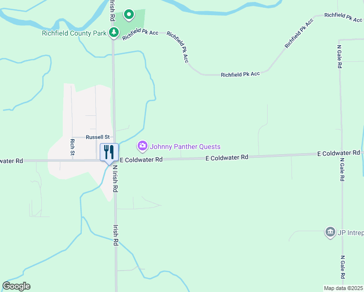 map of restaurants, bars, coffee shops, grocery stores, and more near 6030 Coe Drive in Davison