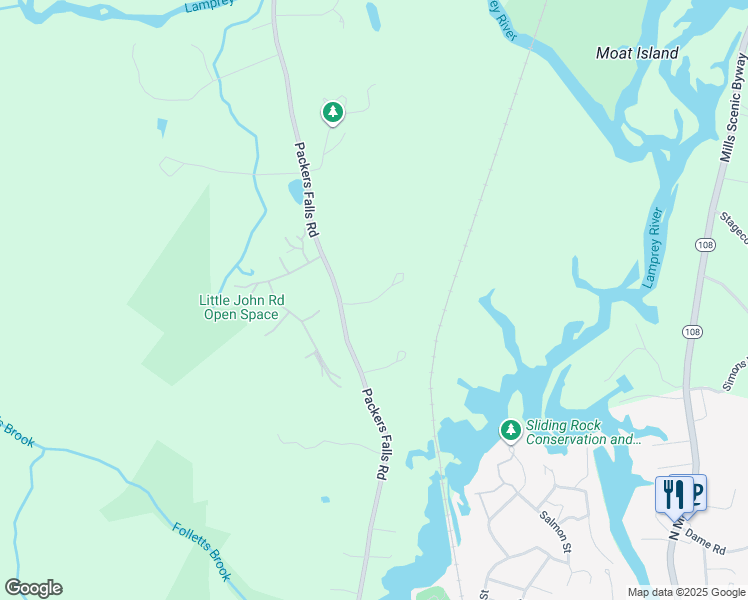 map of restaurants, bars, coffee shops, grocery stores, and more near 10 Falls Way in Durham