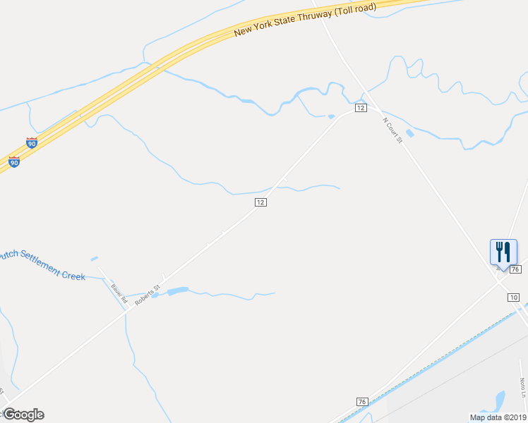 map of restaurants, bars, coffee shops, grocery stores, and more near 7780 Roberts Street in Canastota