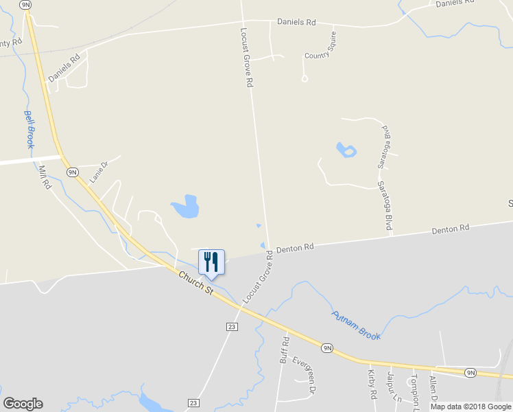 map of restaurants, bars, coffee shops, grocery stores, and more near 32 Locust Grove Road in Saratoga Springs