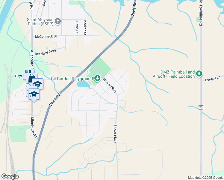 map of restaurants, bars, coffee shops, grocery stores, and more near 4 Vinegold Court in Thorold