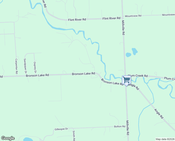 map of restaurants, bars, coffee shops, grocery stores, and more near 3174 Bronson Lake Road in Lapeer