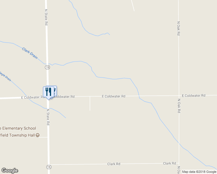 map of restaurants, bars, coffee shops, grocery stores, and more near 10243 East Coldwater Road in Davison