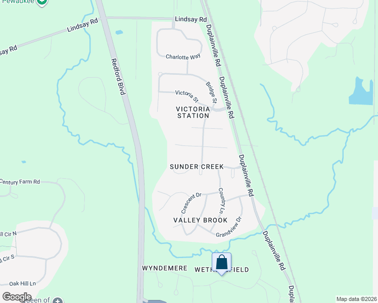map of restaurants, bars, coffee shops, grocery stores, and more near N41W22776 Sunder Creek Drive in Pewaukee