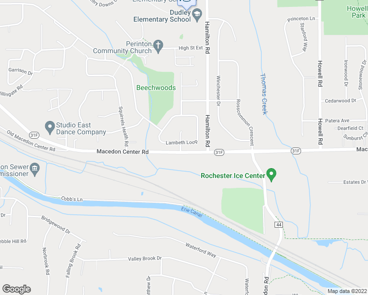 map of restaurants, bars, coffee shops, grocery stores, and more near 1 Lambeth Loop in Fairport